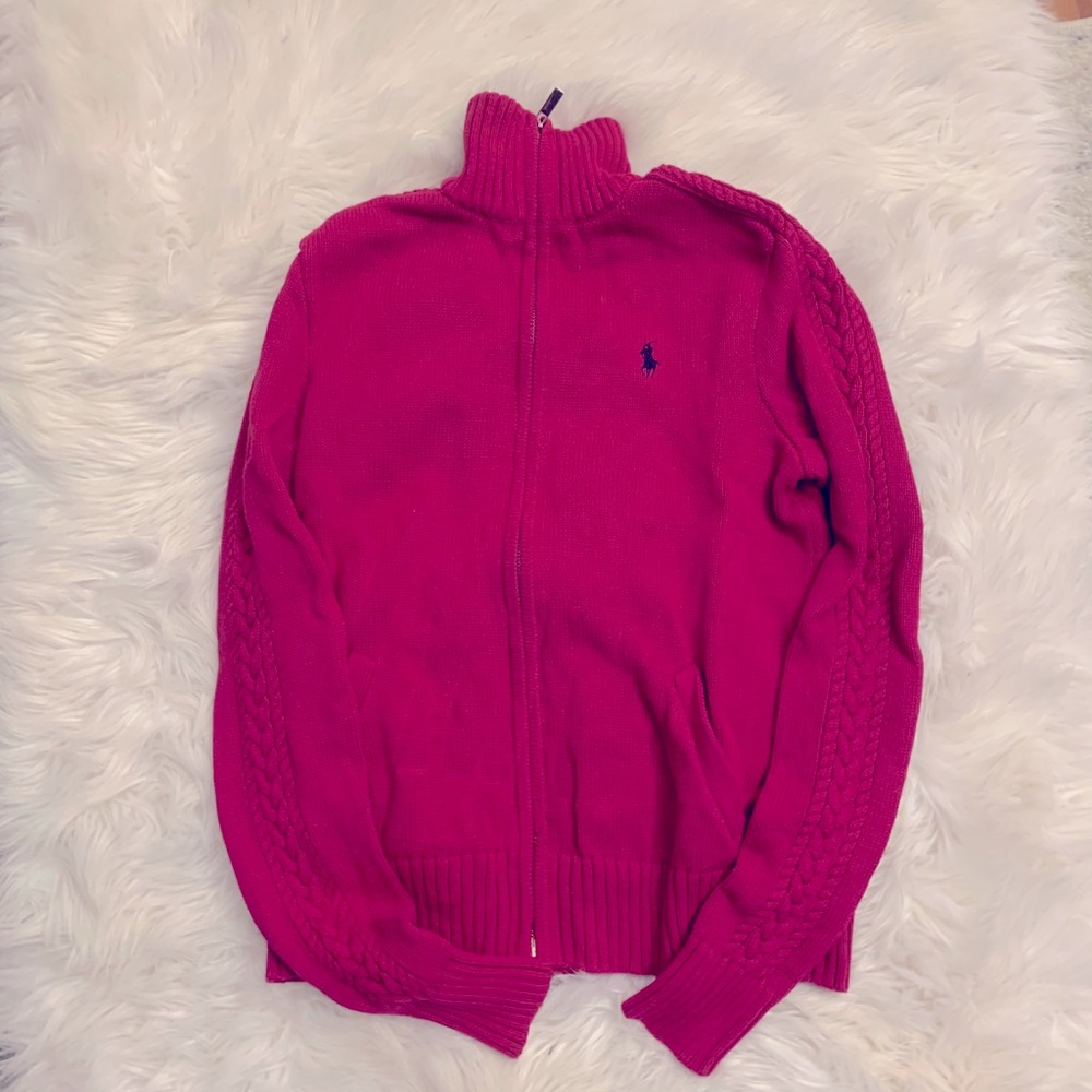 Ralph Lauren full zip sweater medium